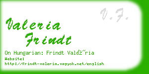 valeria frindt business card